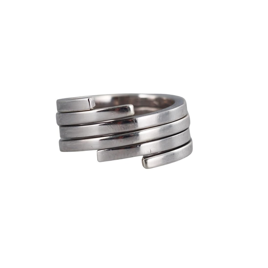 Dinh Van Sterling Silver Puzzle Ring Set: Metal : Sterling Silver Designer : Dinh Van Gemstone : None Measurements : Ring size 6, width 13mm. Marked: : Dinh Van, 53, 925. Weight: : 9.5 grams Condition: