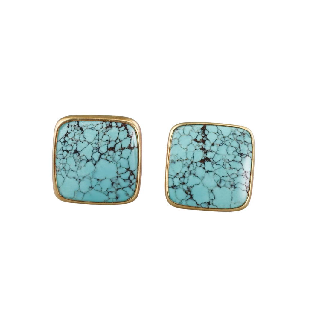 Diana King 18k Gold Turquoise Earrings (1 of 5)