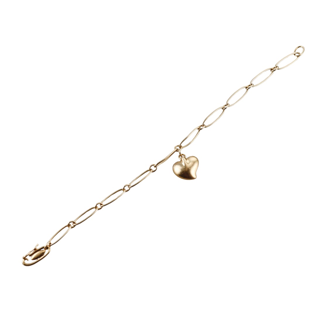 Tiffany & Co Elsa Peretti 18k Gold Heart Charm Pendant Bracelet (1 of 4)