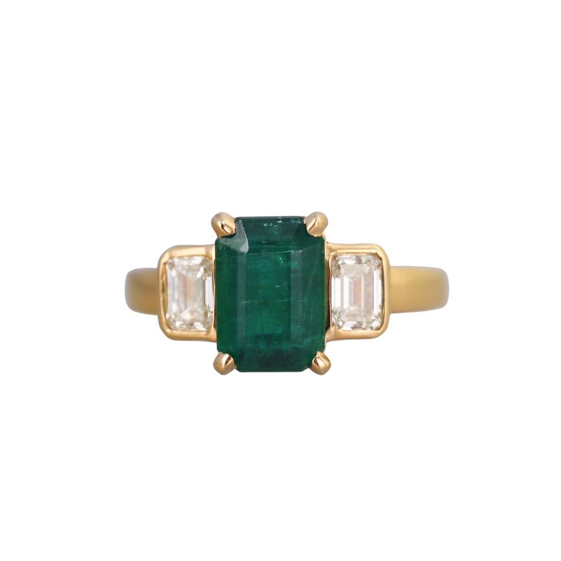 18k Gold Diamond 2.56ct Emerald Ring (1 of 4)