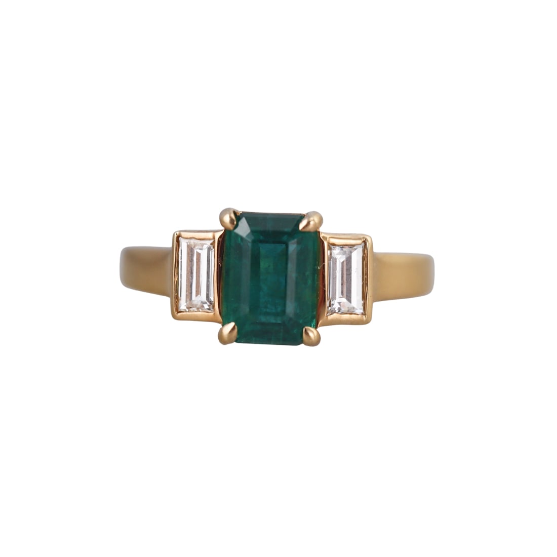 18k Gold Diamond Emerald Ring (1 of 3)