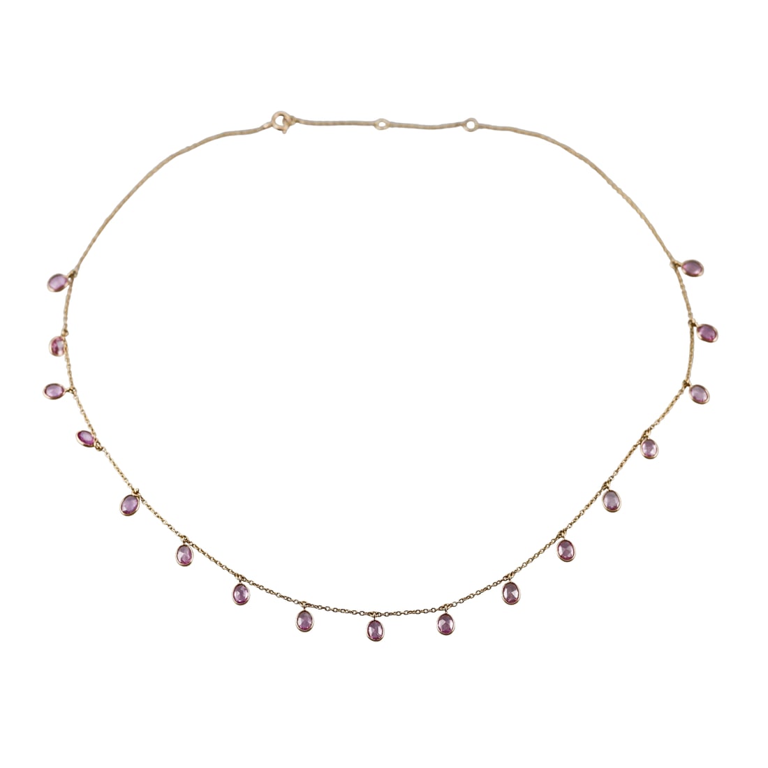 18k Gold 4.95ctw Pink Sapphire Necklace (1 of 2)