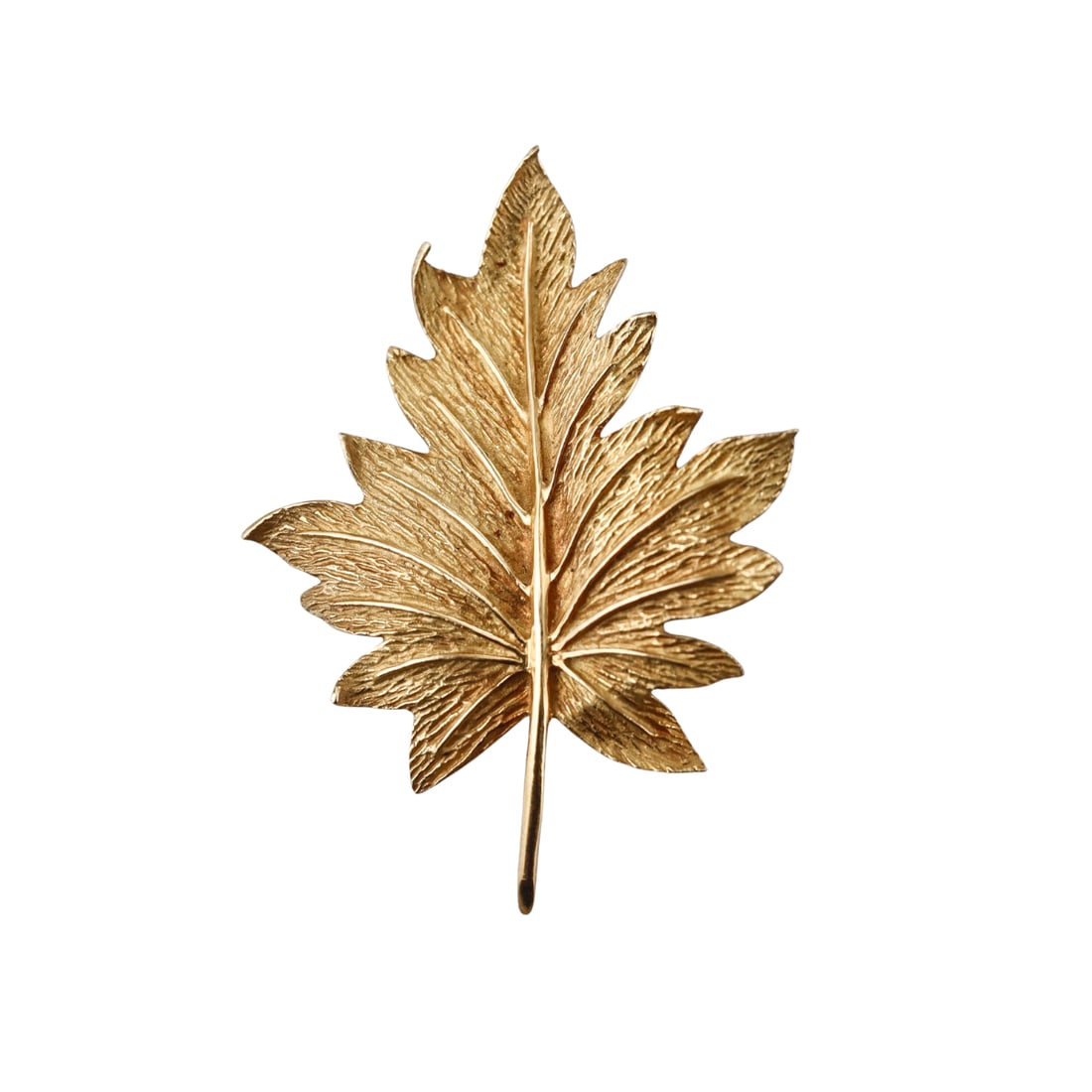 Tiffany & Co Vintage 18k Gold Leaf Brooch Pin (1 of 3)