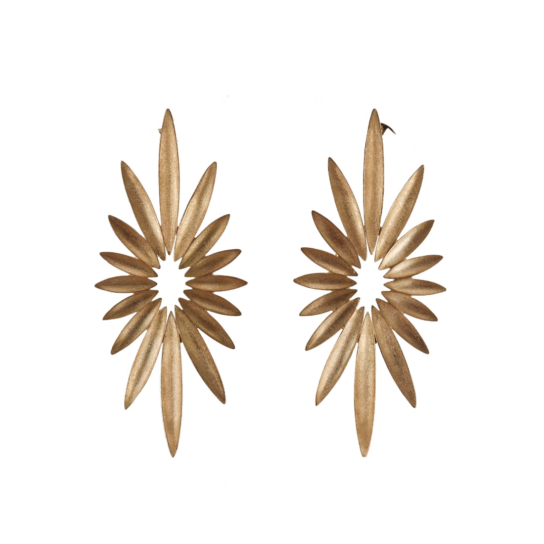 Carla Amorim 18k Gold Earrings: Metal : 18k Yellow Gold Designer : Carla Amorim Gemstone : None Measurements : Earrings are 67mm x 30mm. Marked: : Carla Amorim on backs, 750. Weight: : 13 grams