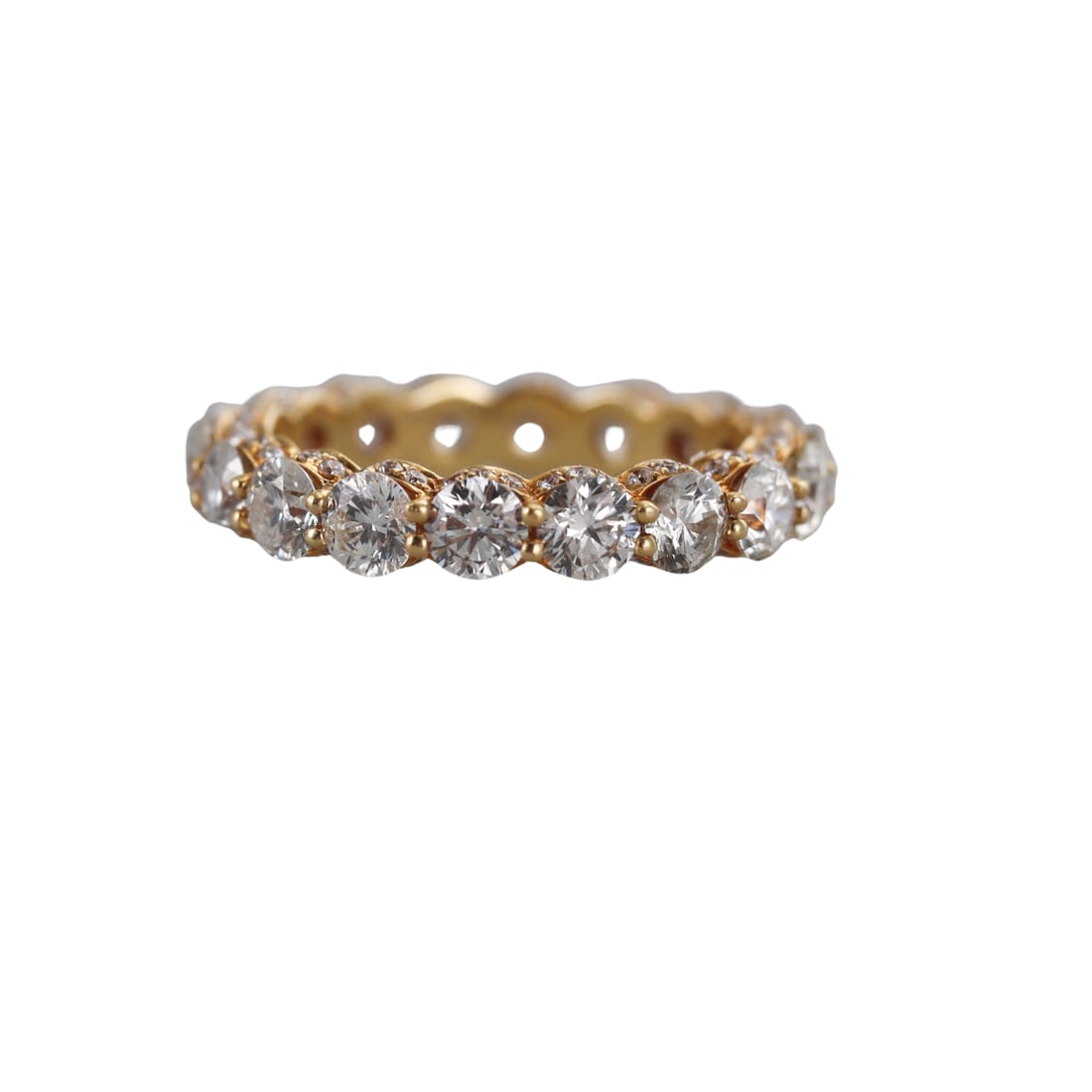 18k Gold Diamond Eternity Wedding Band Ring (1 of 4)