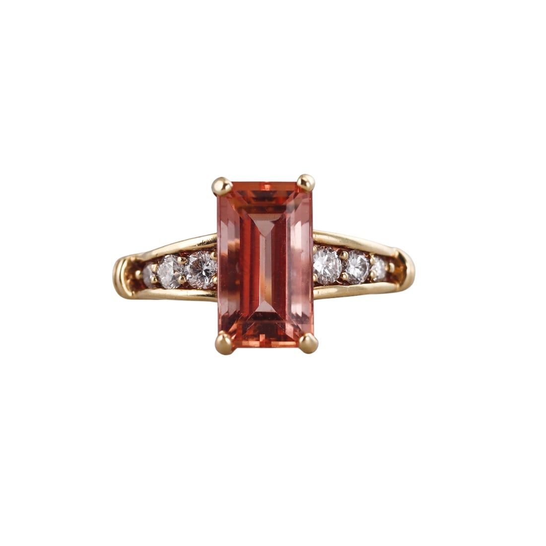 18k Gold 2.73ct Imperial Topaz Diamond Ring (1 of 3)