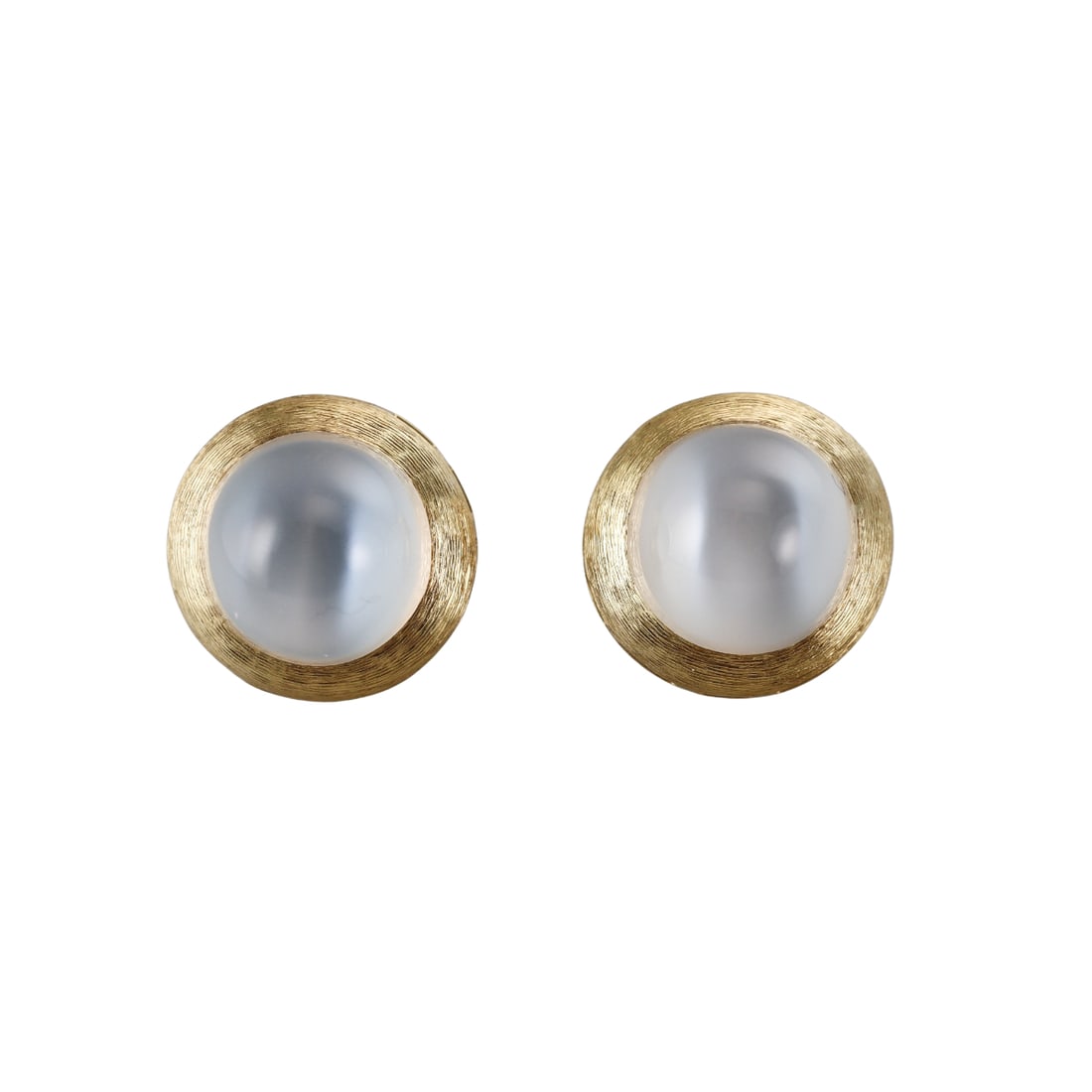 Henry Dunay 18k Gold Platinum Moonstone Earrings (1 of 5)