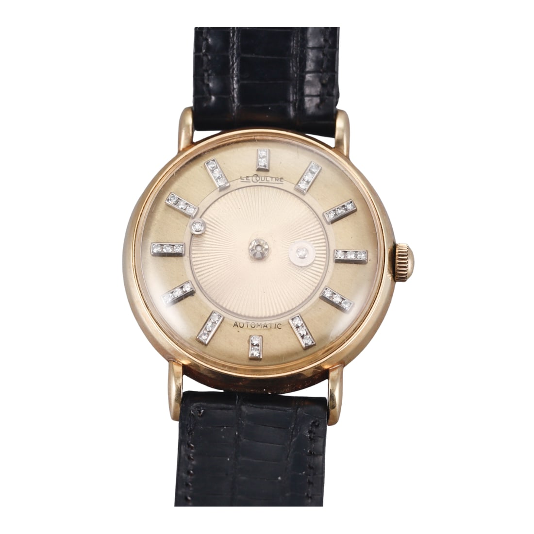 LeCoultre Vintage 14k Gold Diamond Mystery Dial Automatic Watch (1 of 4)