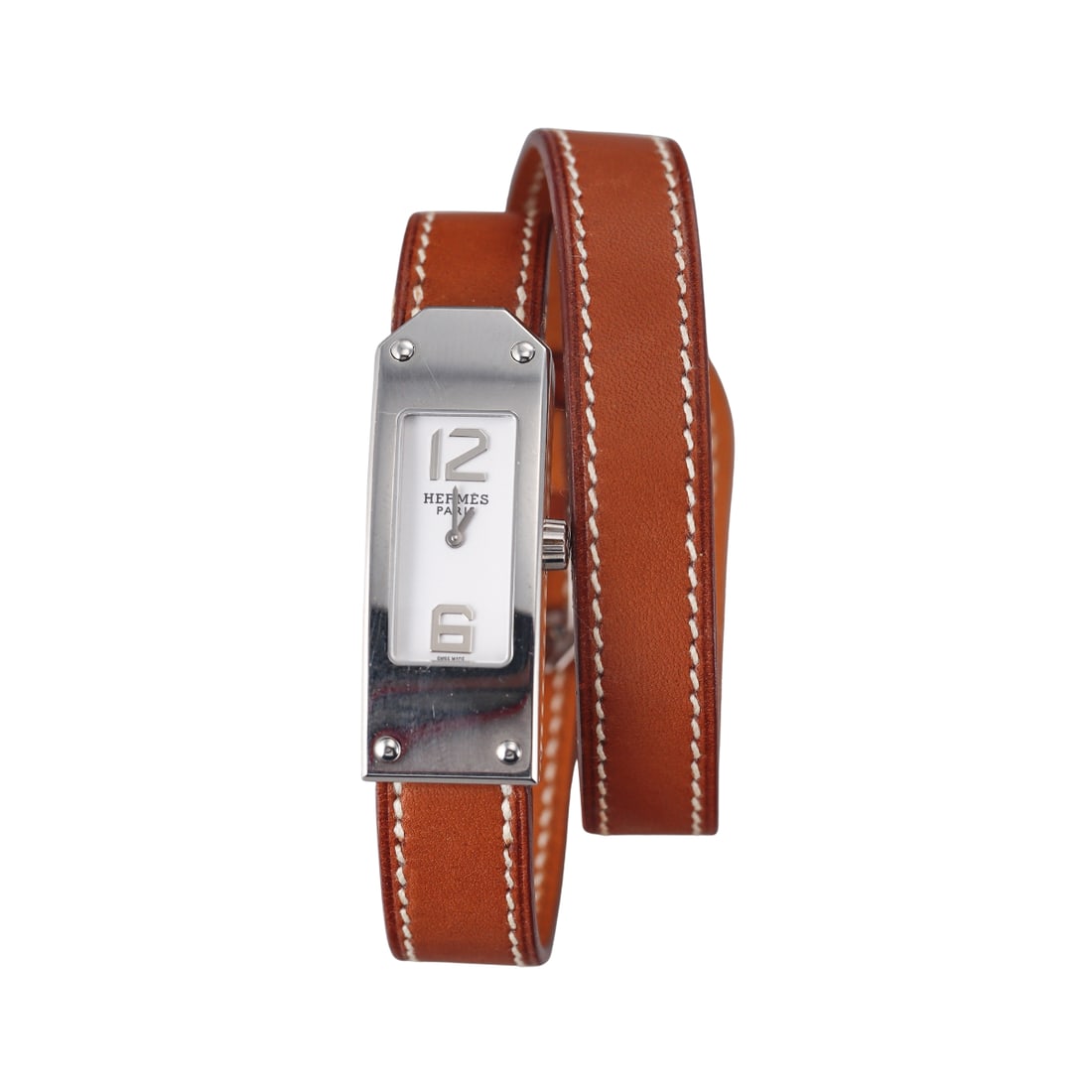 Hermes Kelly 2 Wrap Brown Leather Watch KT1.210 (1 of 4)