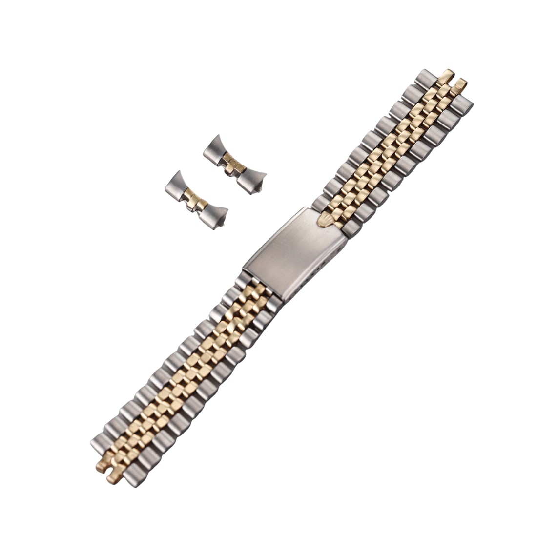 Rolex 14k Gold Steel Jubilee Watch Bracelet: Metal : Stainless Steel / 14k Gold Designer : Rolex Measurements : Length 6 3/8", with 2 end links. Buckle width 17mm. End links width 20mm. Reference/Model: : Stainless Steel, 14k Trim, U.S.A.