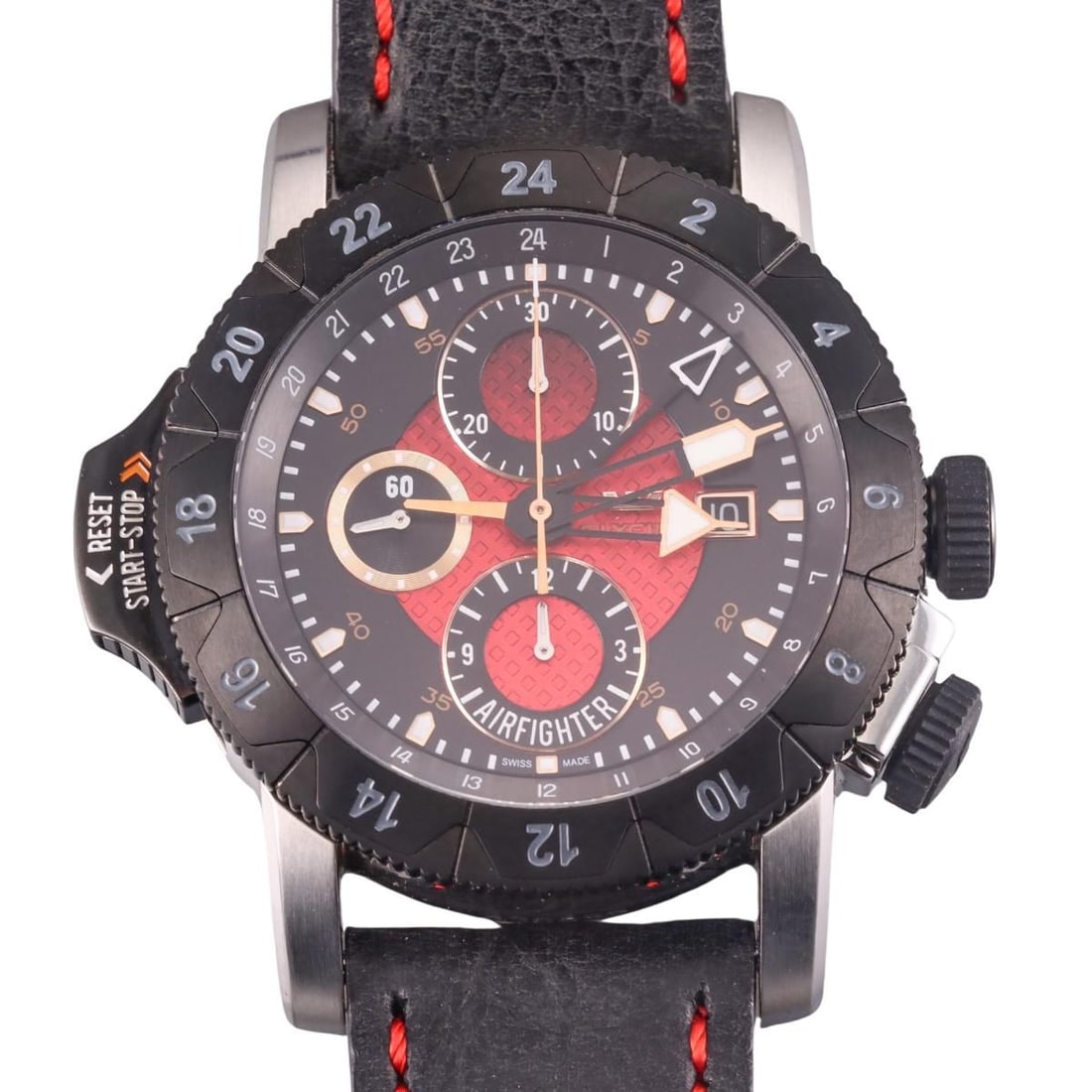 Glycine Airman Airfighter GMT Chronograph Watch 3921.16.LB96B (1 of 4)