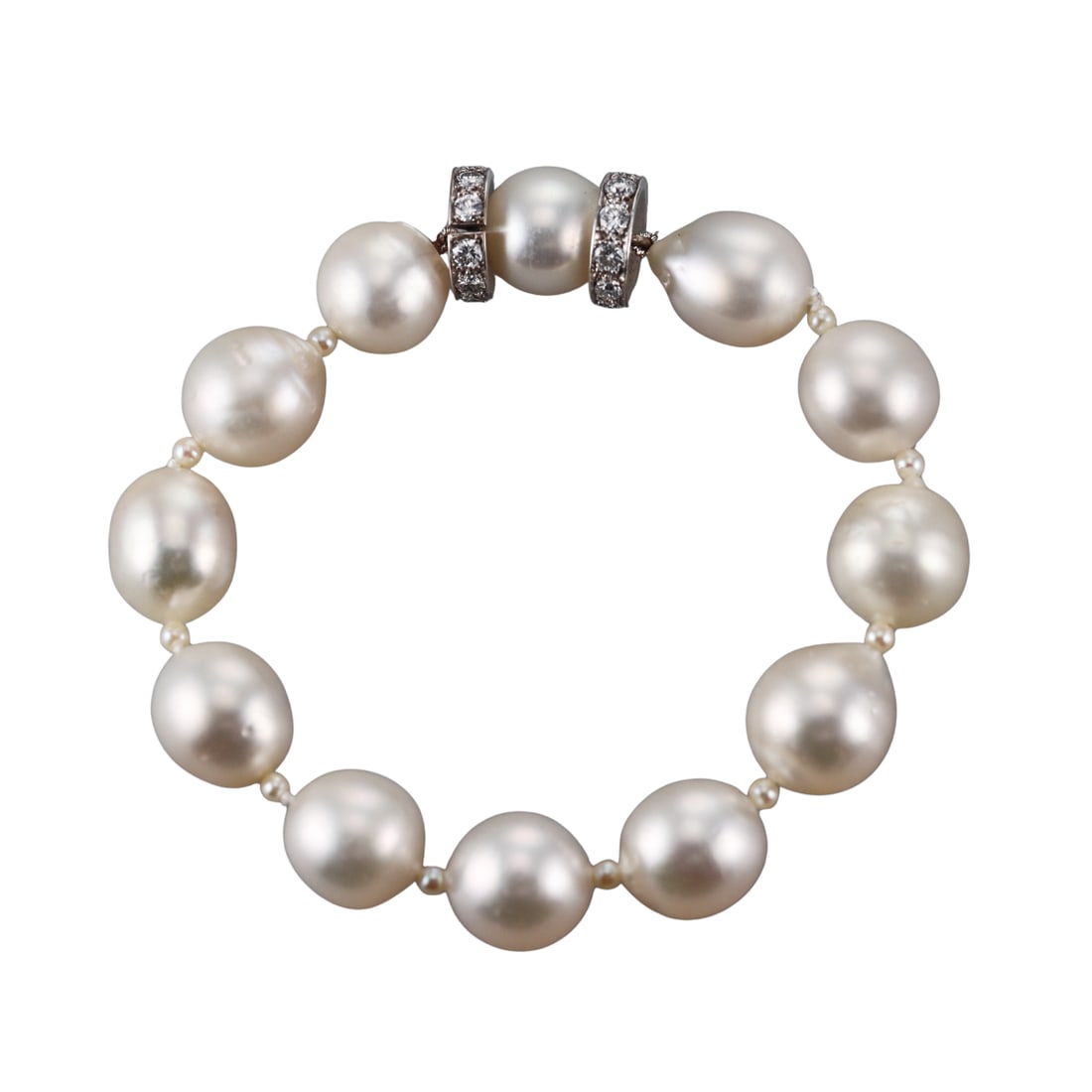 18k Gold Pearl Diamond Bracelet (1 of 3)
