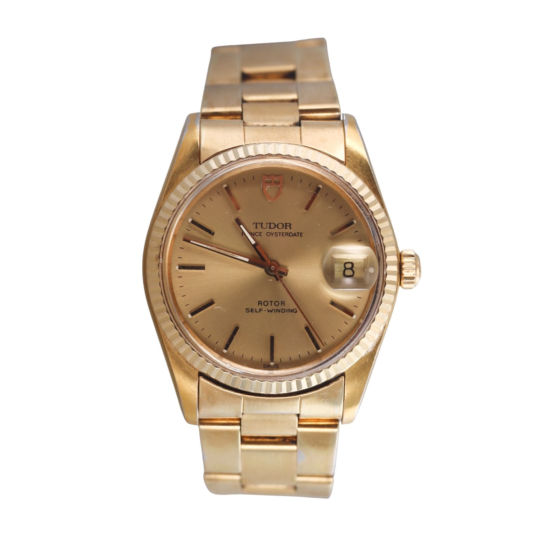 Tudor Prince Oysterdate Gold Tone Steel Watch Ref 75211 (1 of 4)