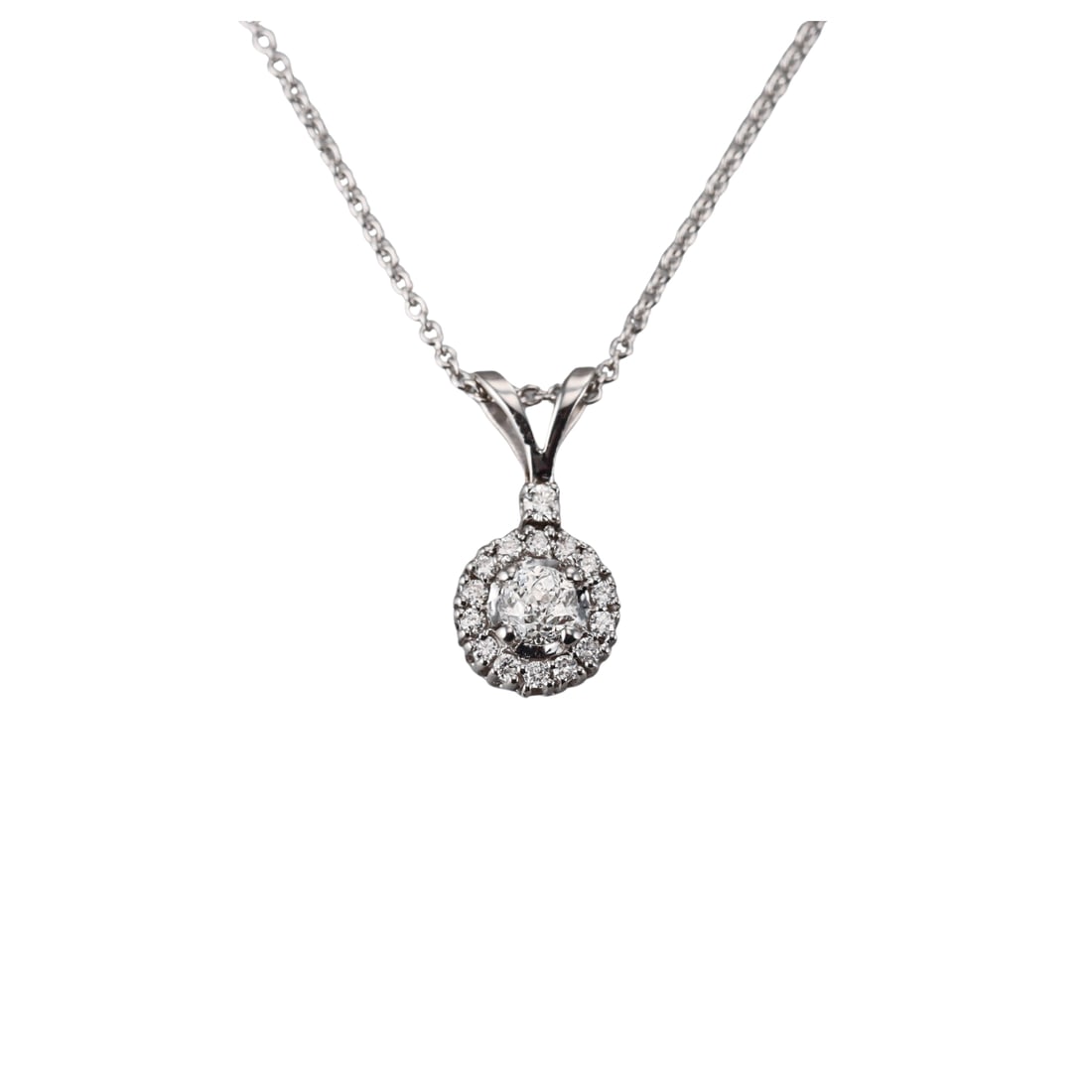 14k Gold Diamond Pendant Necklace (1 of 4)