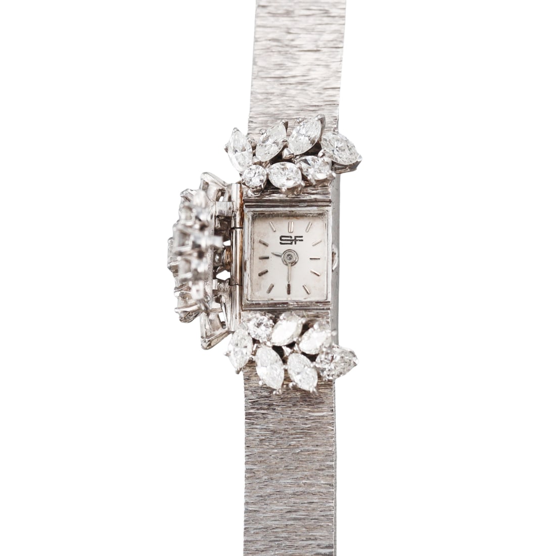 Spritzer & Fuhrmann Balncpain 18k Gold Diamond 1950s Ladies Watch: Metal : 18k White Gold Designer : Spritzer & Fuhrmann / Blancpain movement Gemstone : Diamonds approx. 2.50ctw. Measurements : Bracelet is 7" long. Marked: : Case back engraved " 50th