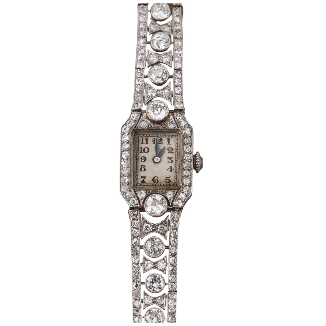 Elgin Art Deco 5ctw Diamond Platinum Ladies Watch (1 of 5)