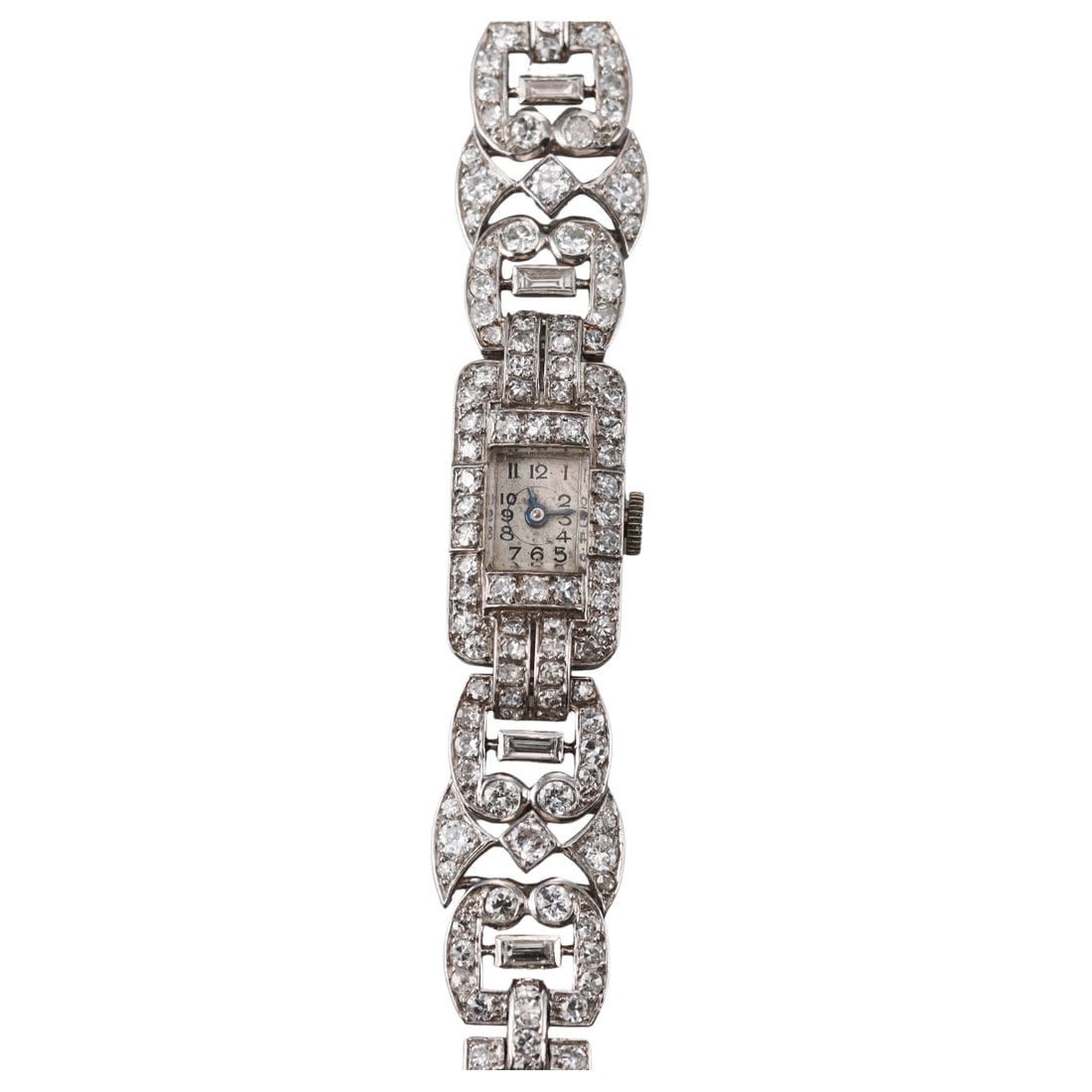 Art Deco Platinum 5ctw Diamond Ladies Watch (1 of 6)