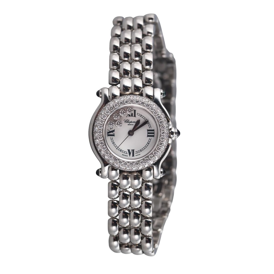 Chopard Happy Sport Diamond 18k Gold Steel Ladies Watch 278294-2005 (1 of 5)