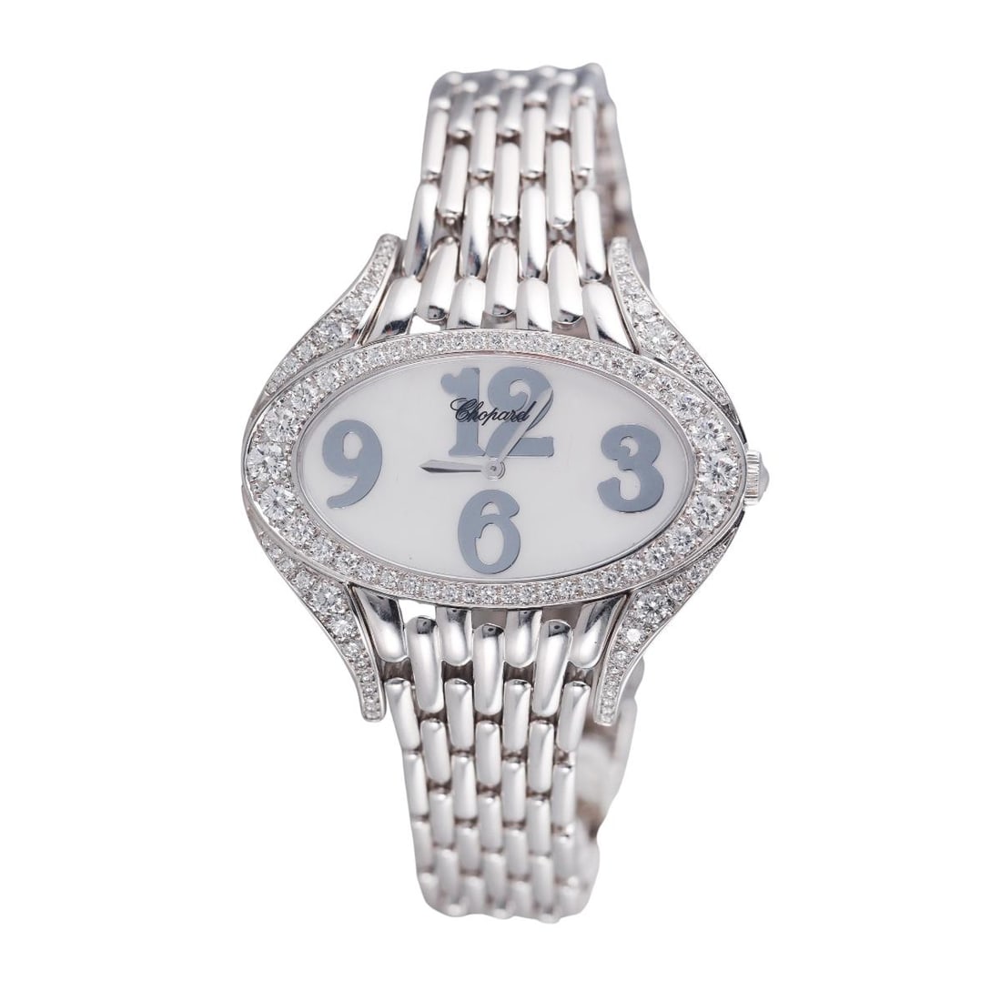 Chopard Diamond Mother of Pearl White Gold Mechanical Ladies Watch (1 of 7)