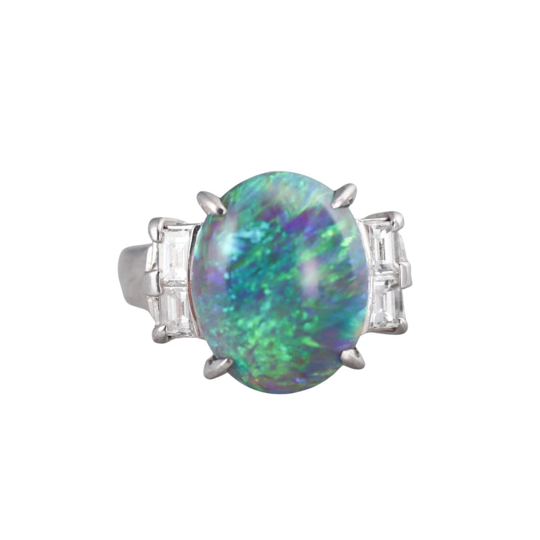 GIA 4.52ct Opal Diamond Platinum Ring (1 of 4)