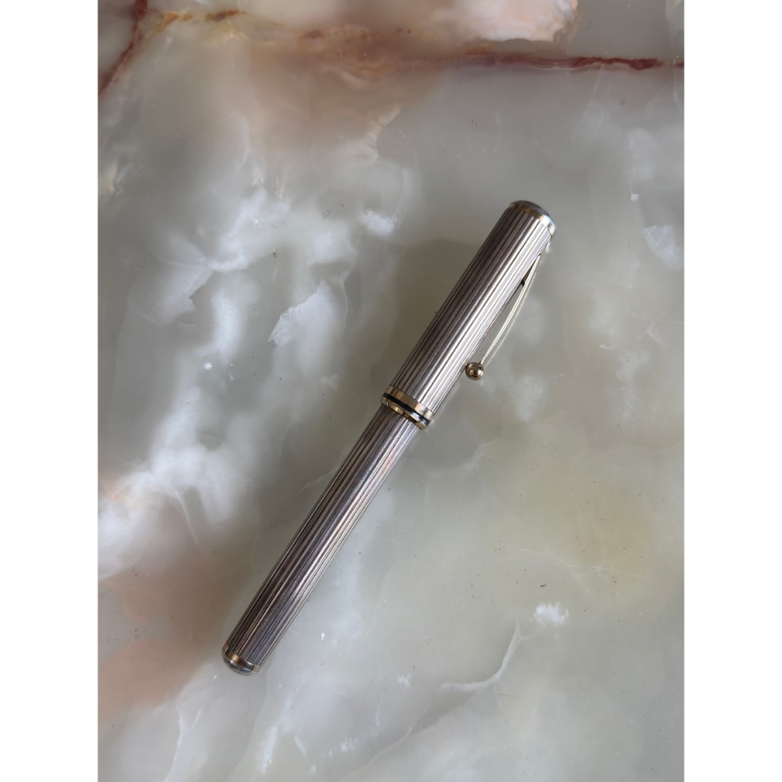 Sheaffer Grand Connaisseur Sterling Silver 18k Gold M Nib Fountain Pen (1 of 2)