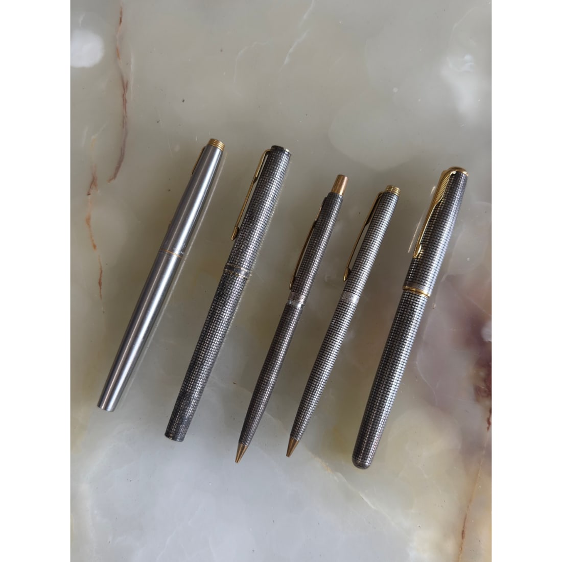 Parker Sterling Silver Gold Plated Pen Lot of 5 (1 of 2)