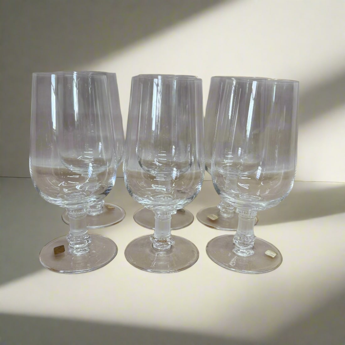 Lalique Crystal Water Goblet Set of 6 (1 of 8)