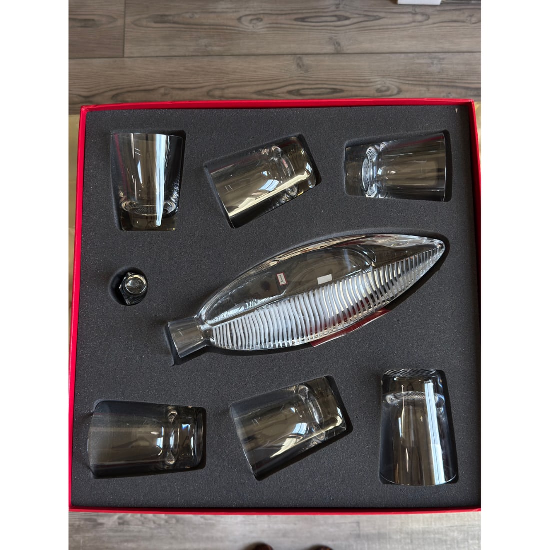 Baccarat Crystal Licorera Whiskey Decanter 6 Glass Set (1 of 6)