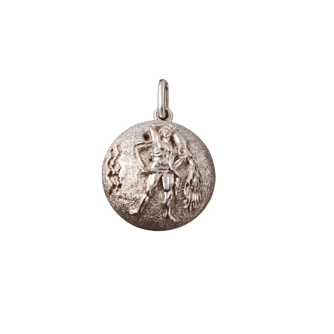 Buccellati Prestige Sterling Silver Aquarius Zodiac Sign Pendant: Metal : Sterling Silver Designer : Buccellati Gemstone : None Measurements : Pendant is 24mm. Marked: : Gianmaria Buccellati, Italy, 925 Weight: : 8.8 grams Co