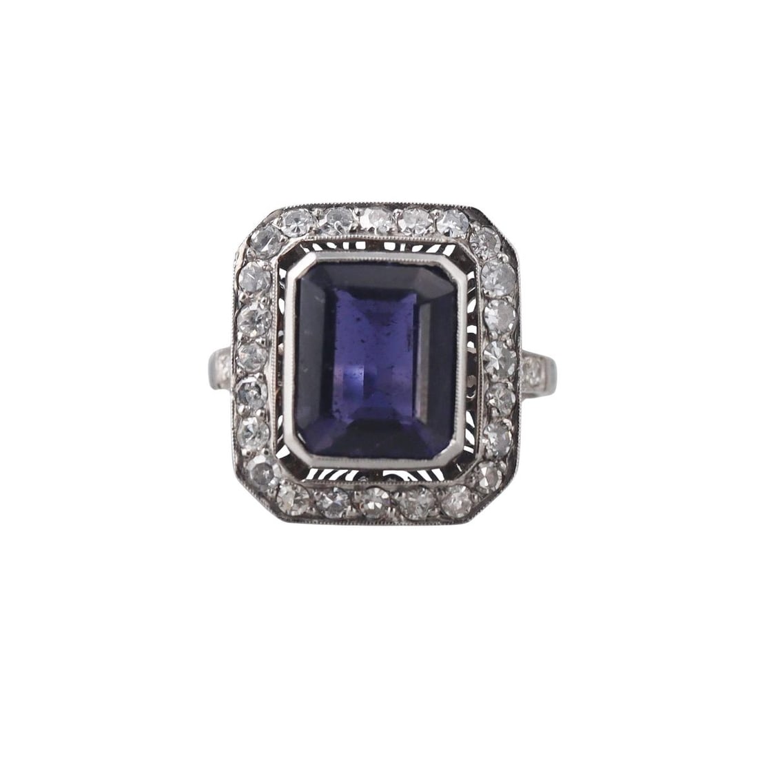 Platinum Iolite Diamond Ring (1 of 4)