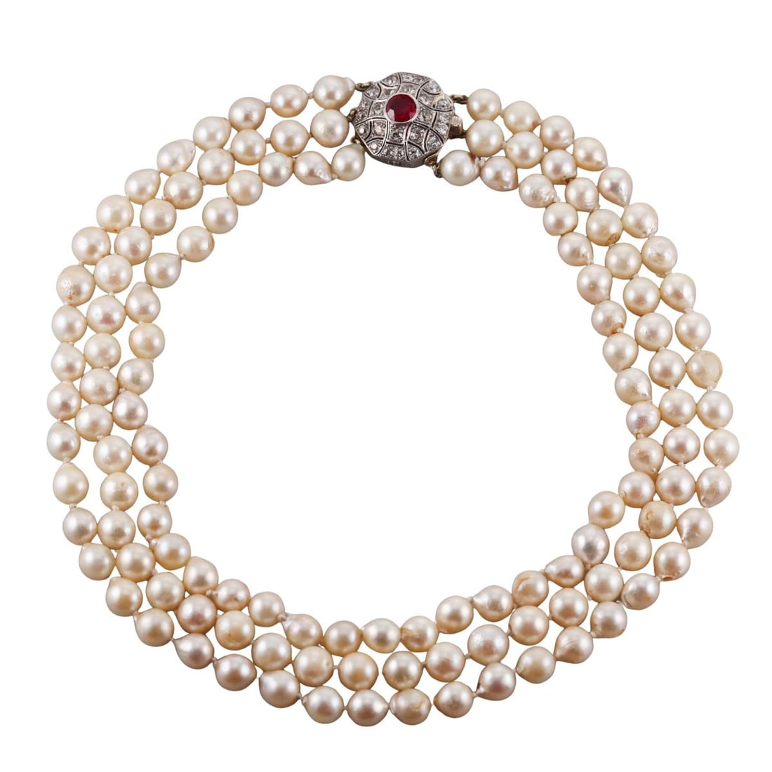 Vintage Seaman Schepps 14K Gold Diamond Pearl Necklace (1 of 6)
