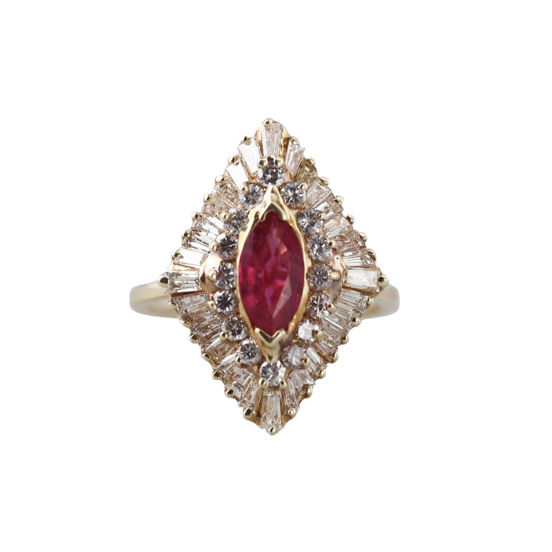14K Gold Diamond Ruby Ring (1 of 6)