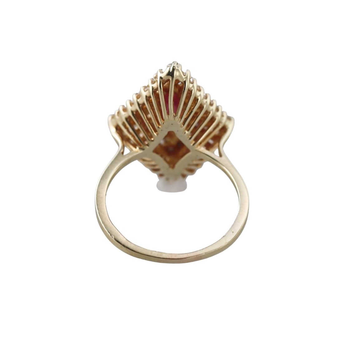 14K Gold Diamond Ruby Ring - 3