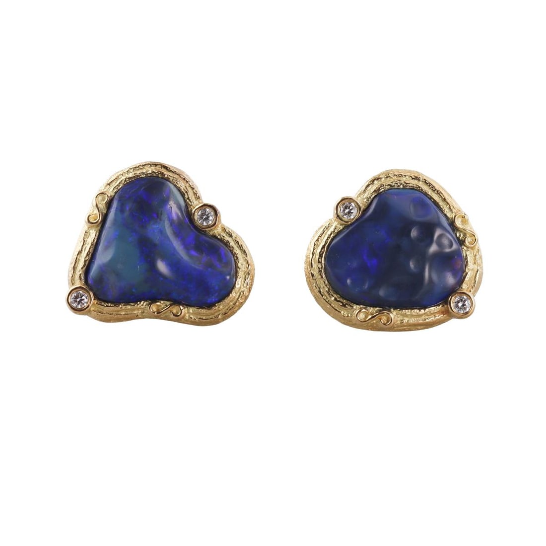 Katy Briscoe 18k Gold Diamond Opal Earrings (1 of 6)