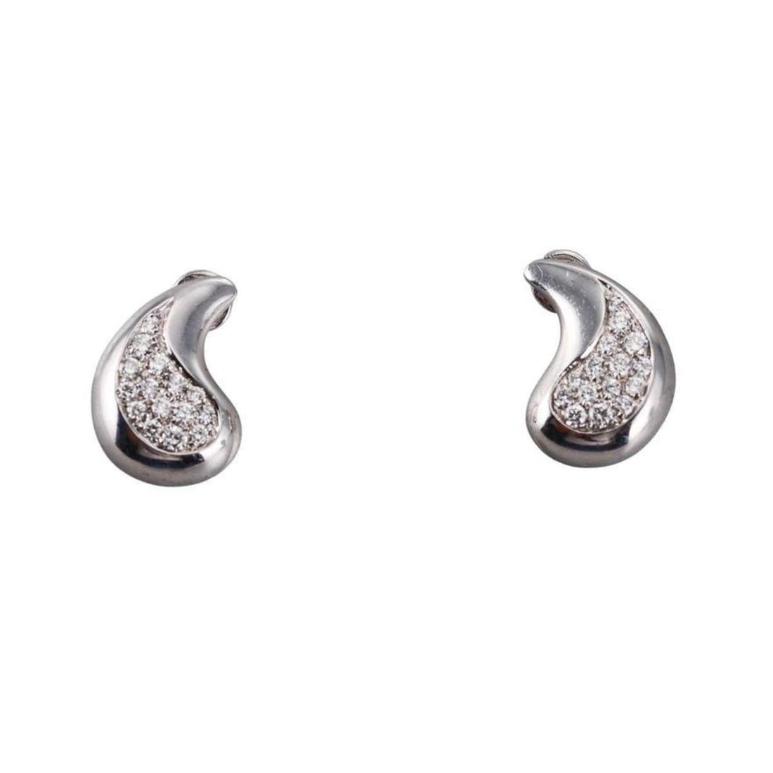 Marina B Gold Diamond Teardrop Earrings: Metal : 18k White Gold Designer : Marina B Gemstone : Diamonds approx. 0.90ctw. Measurements : Earrings are 20 x 13mm. Marked: : Marina B, C4149, MB, 750 Weight: : 13.5 g