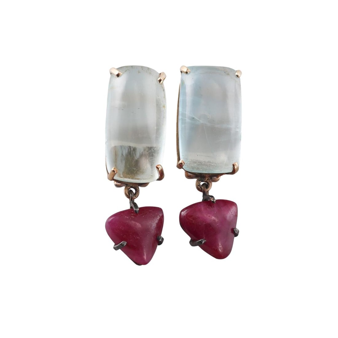 14k Gold Gemstone Earrings: Metal : 14k Yellow Gold Designer : Not Signed Gemstone : Gemstones Measurements : Earrings are 43mm x 15mm. Marked: : 14k. Weight: : 21.7 grams Condition: