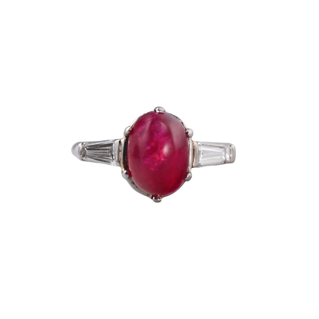Platinum 4Ct Ruby Diamond Ring (1 of 4)