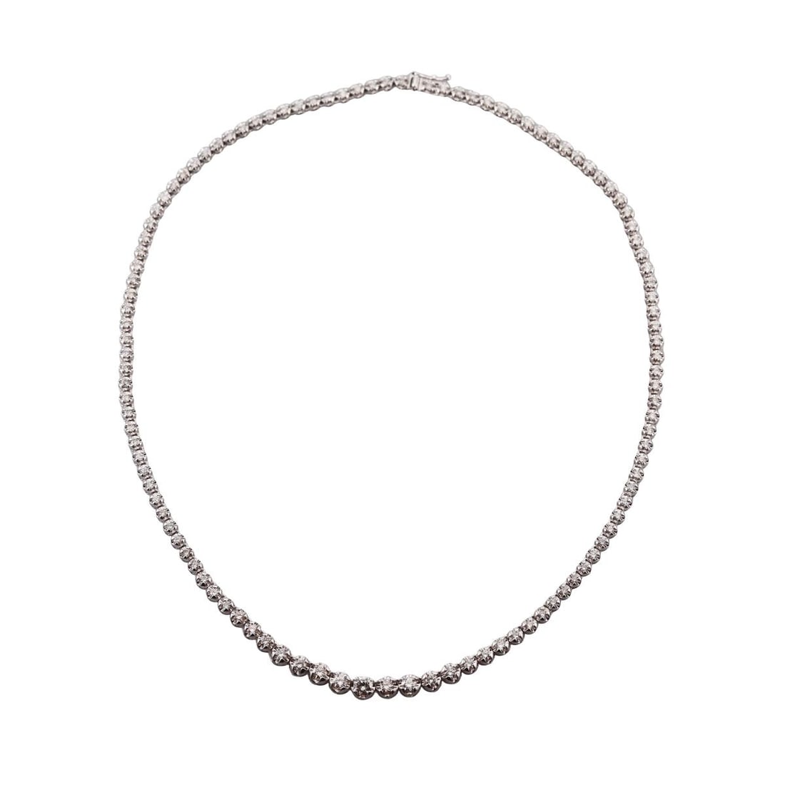 Platinum 5ctw Diamond Riviera Necklace (1 of 4)
