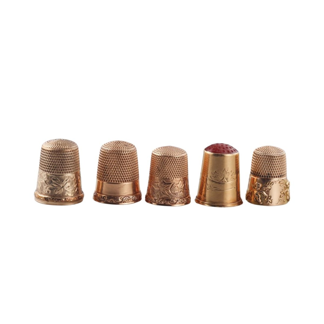 Antique 18k 14k Gold Thimble Lot of 5 (1 of 4)