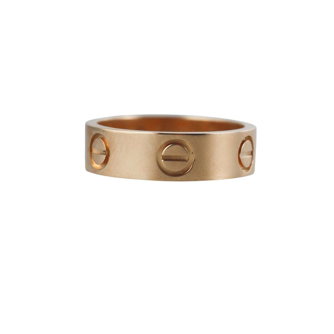 Cartier Love 18k Gold Band Ring Size 51: Metal : 18k Yellow Gold Designer : Cartier Gemstone : None Measurements : Ring size 5.5, width 5.3mm. Marked: : Cartier, Au750, 51, GUF520. Weight: : 5.5 grams <