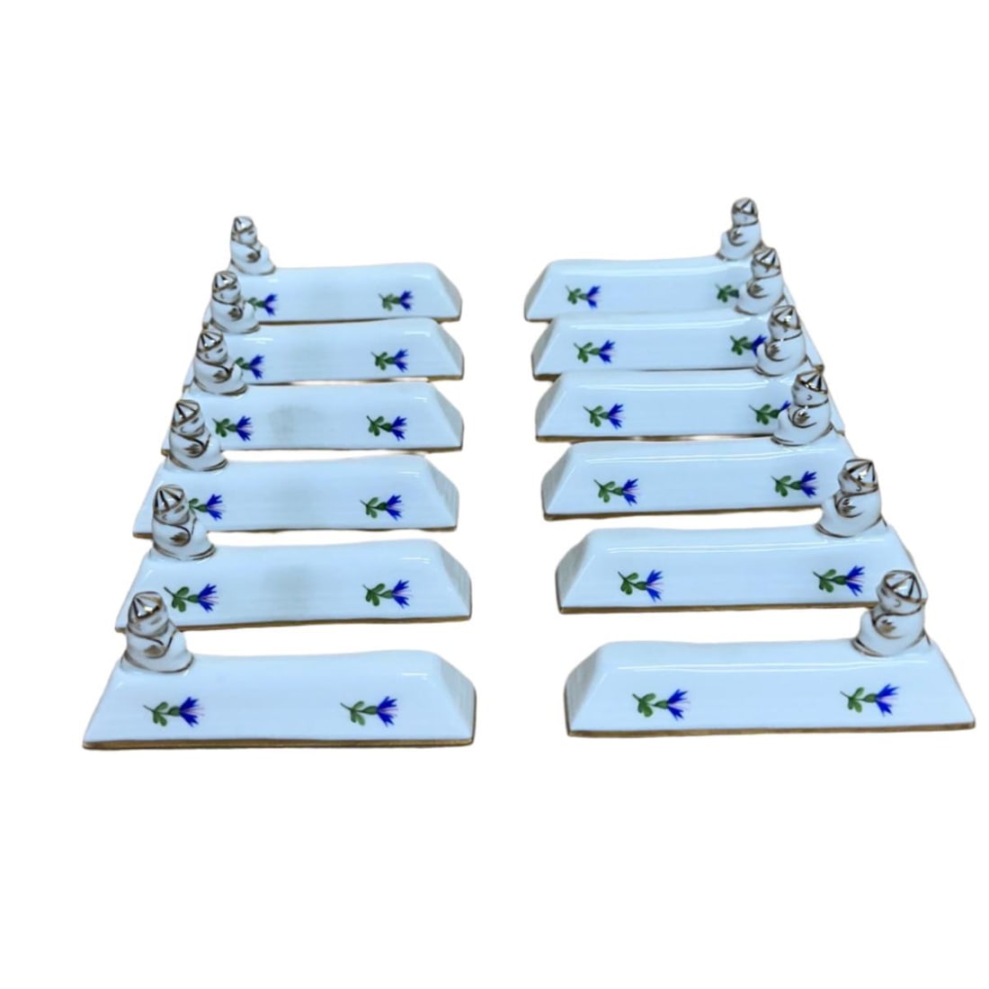 Set of 12 Herend Blue Garland Knife Rest 8044/C/PBG/3 (1 of 5)