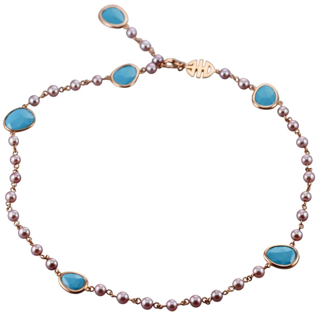 Mimi Milano Talita 18K Gold Turquoise Pearl Necklace (1 of 5)