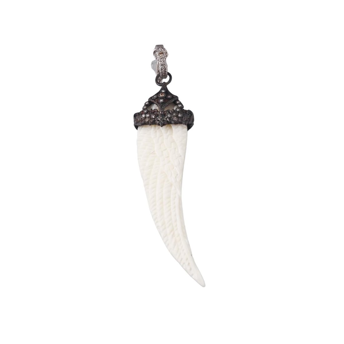 Armenta Silver Diamond Pendant: Metal : Sterling Silver Designer : Armenta Gemstone : Diamonds Measurements : Pendant is 75mm long. Marked: : Not marked. With tag. Weight: : 7.9 grams Condi