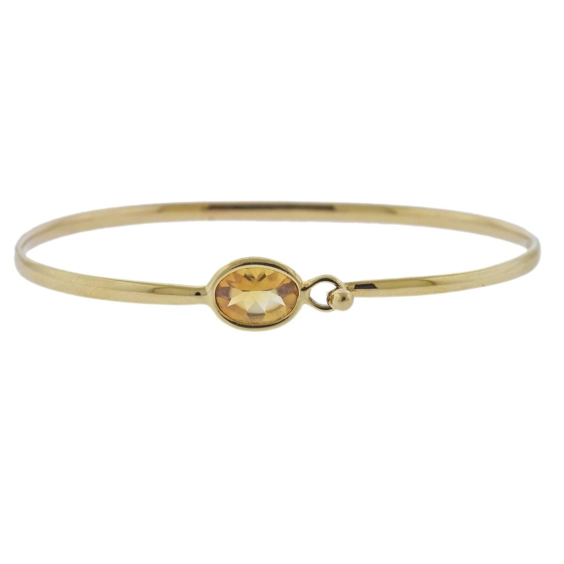 Georg Jensen Savannah 18k Gold Citrine Bracelet 1506: Metal : 18K Yellow Gold Designer : Georg Jensen Gemstone : Citrine Measurements : Center section measures 8 x 16mm. Bracelet will fit approx.7" wrists. Marked: : GJ mark, 750, S <
