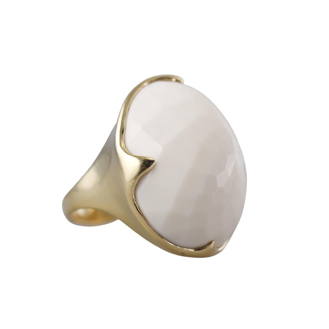 Ippolita Rock Candy 18k Gold White Agate Ring: Metal : 18K Yellow Gold Designer : Ippolita Gemstone : Agate Measurements : Ring size 6.5. Marked: : Ippolita, 18k Weight: : 23.1 grams Condition: : Excell