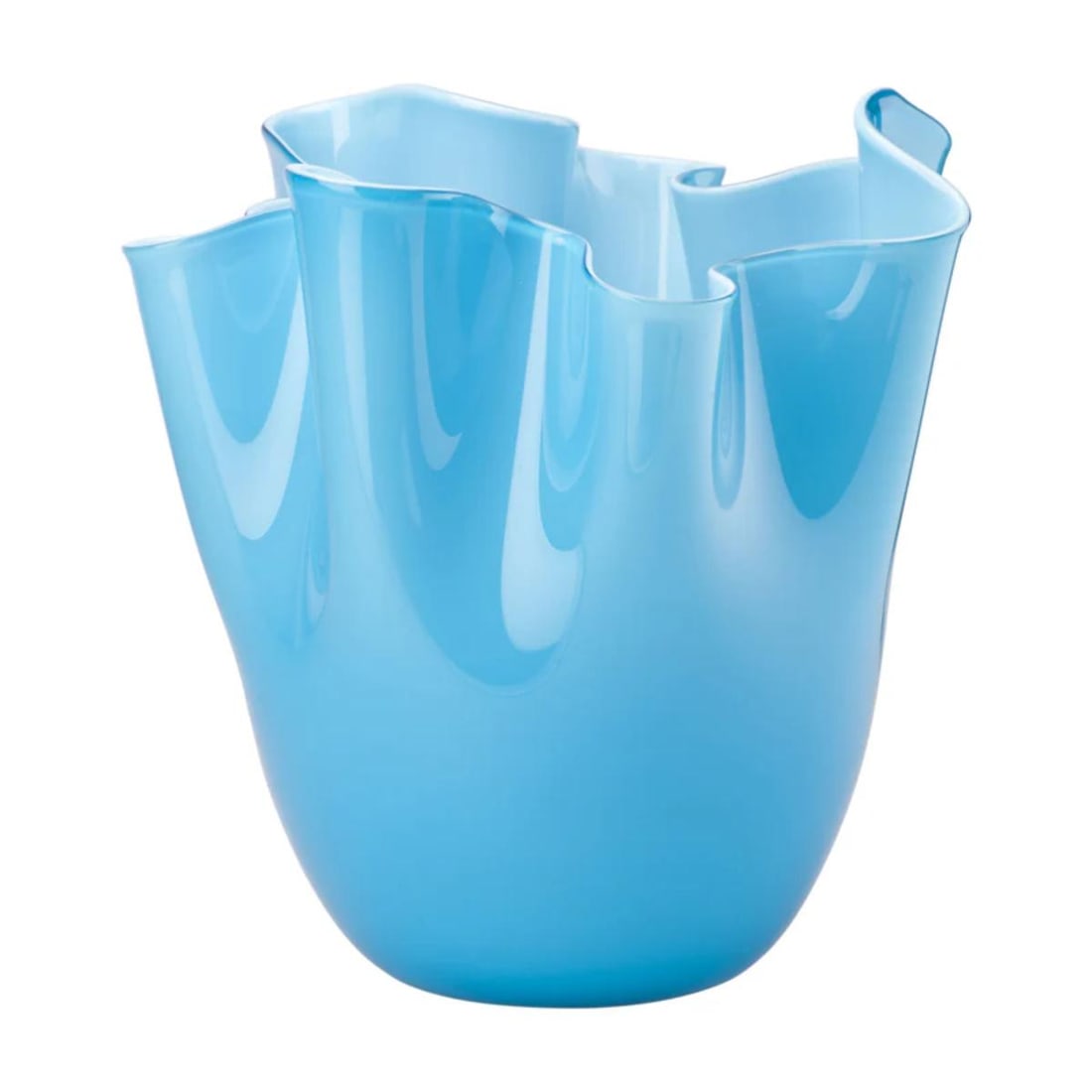 Venini Fazzoletto Opaline Vase (1 of 2)