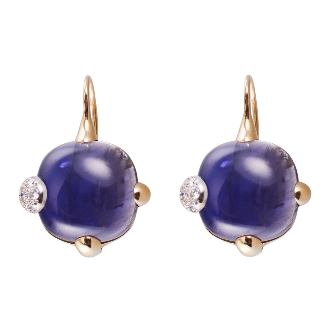 Pomellato 18K Gold Iolite Diamond Earrings (1 of 4)