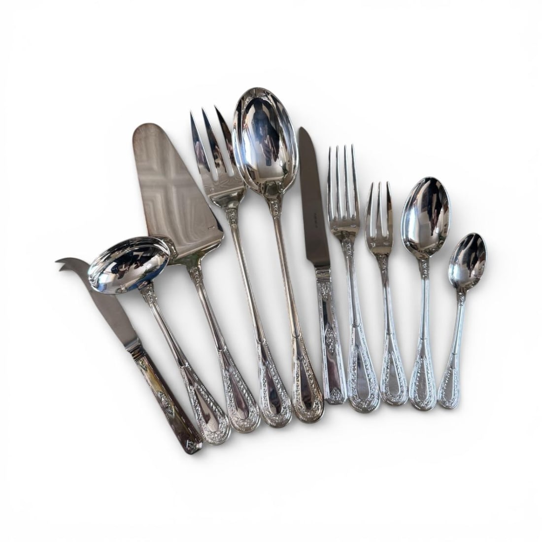 Puiforcat Monthelie Silver Plated Flatware Set 91 pc (1 of 12)