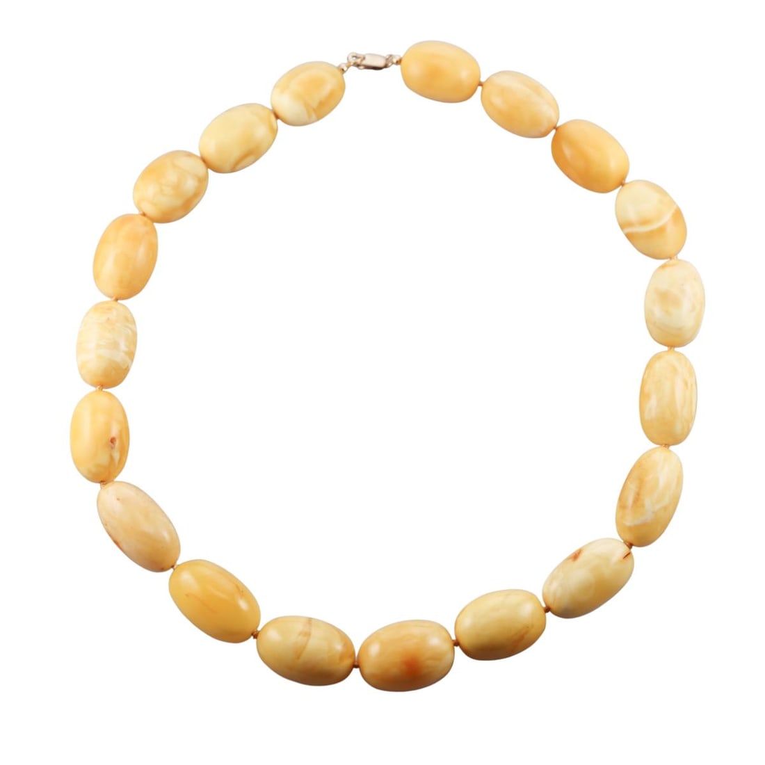 Semi White Russian Amber Bead Necklace (1 of 4)