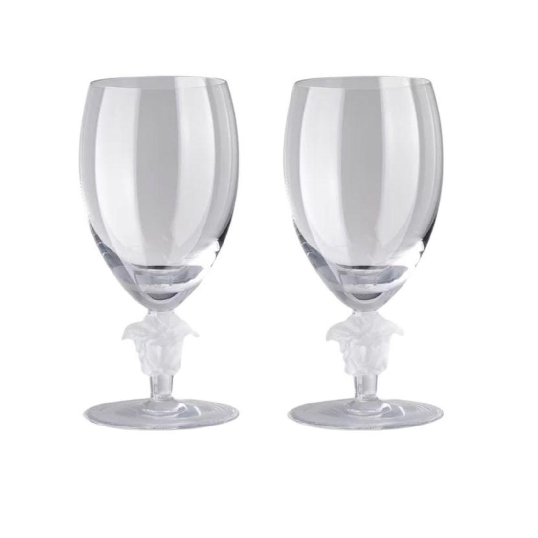 2pc Versace by Rosenthal Medusa Lumiere Clear Water Glasses Set 112404 (1 of 3)